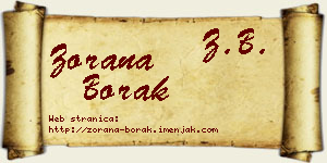 Zorana Borak vizit kartica